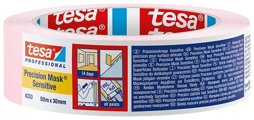 Dažymo juosta Tesa Precision Mask Sensitive 30mmx50m, jautriems paviršiams